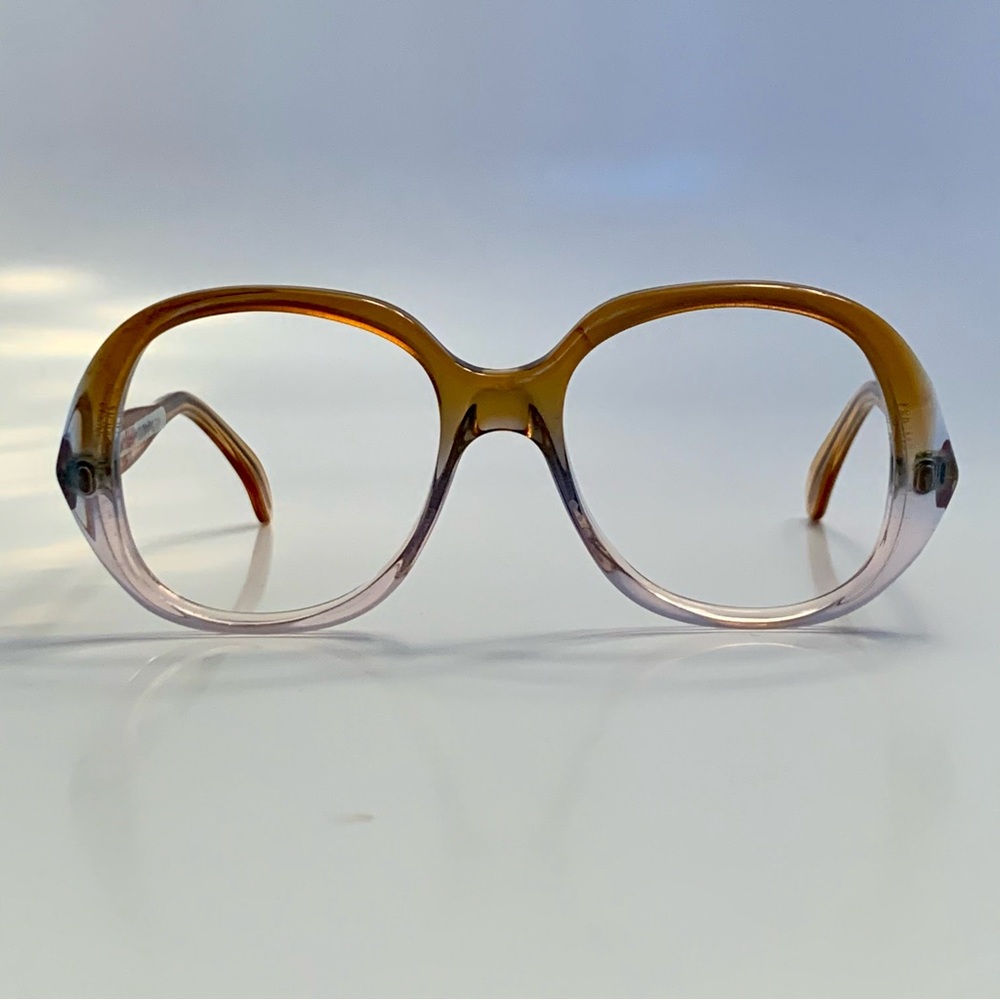 Vintage B&L BAUSCH & LOMB USA Brown Pink Blue Women’s Eyeglasses Frame 1970’s
